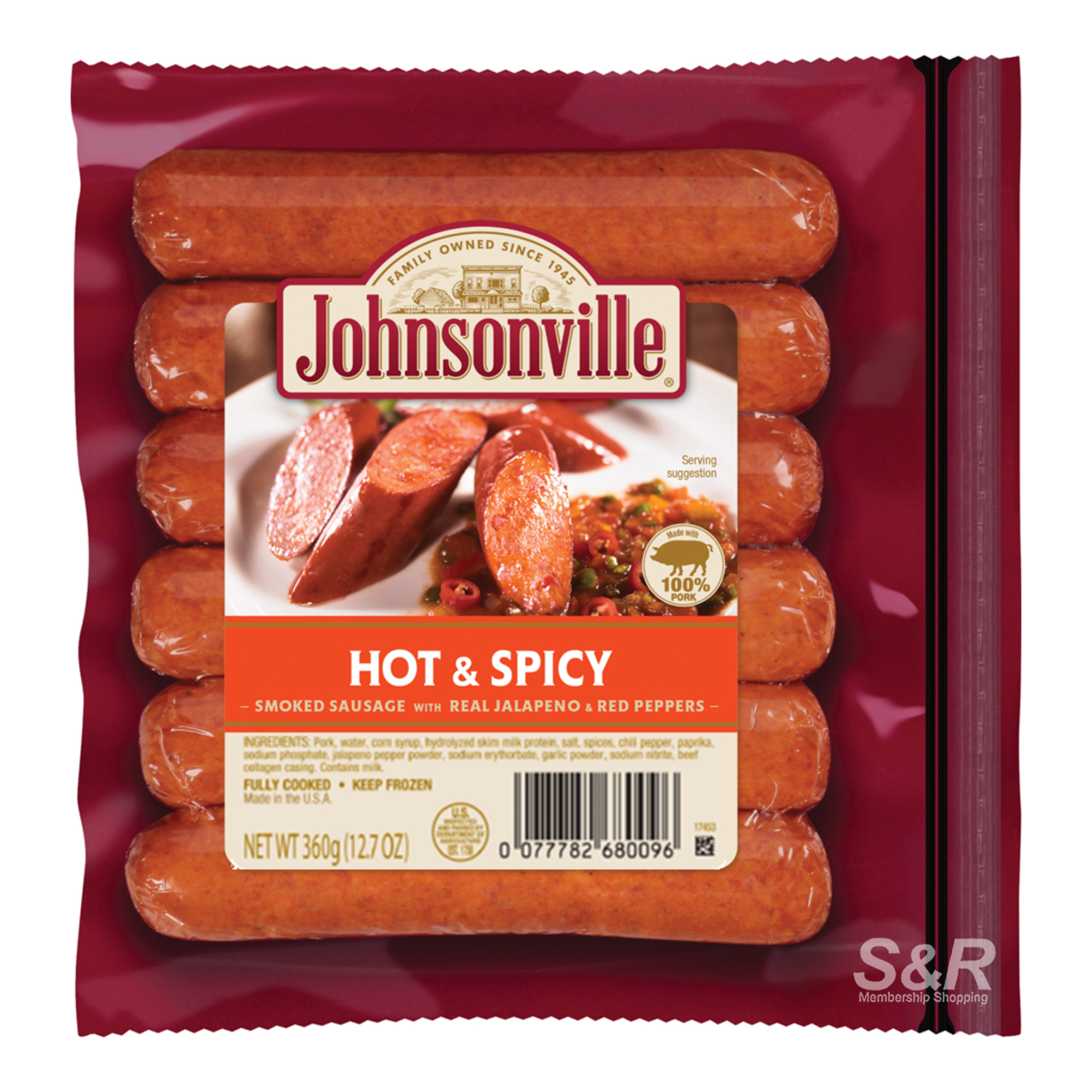 Johnsonville Smoked Sausage Hot and Spicy 360g
